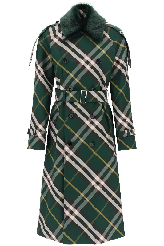 Burberry kensington trench coat with check pattern 8082165 IVY IP CHECK Hook-and-Loop Buckled Tied Burberry kensington trench coat with check pattern 8082165 IVY IP CHECK Hook-and-Loop Buckled Tied