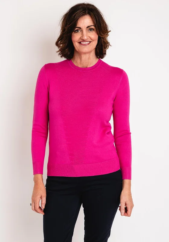 Castle of Ireland Embellished Round Neck Sweater, Antique Rose Transparent Opaque Sheer Castle of Ireland Embellished Round Neck Sweater, Antique Rose Transparent Opaque Sheer
