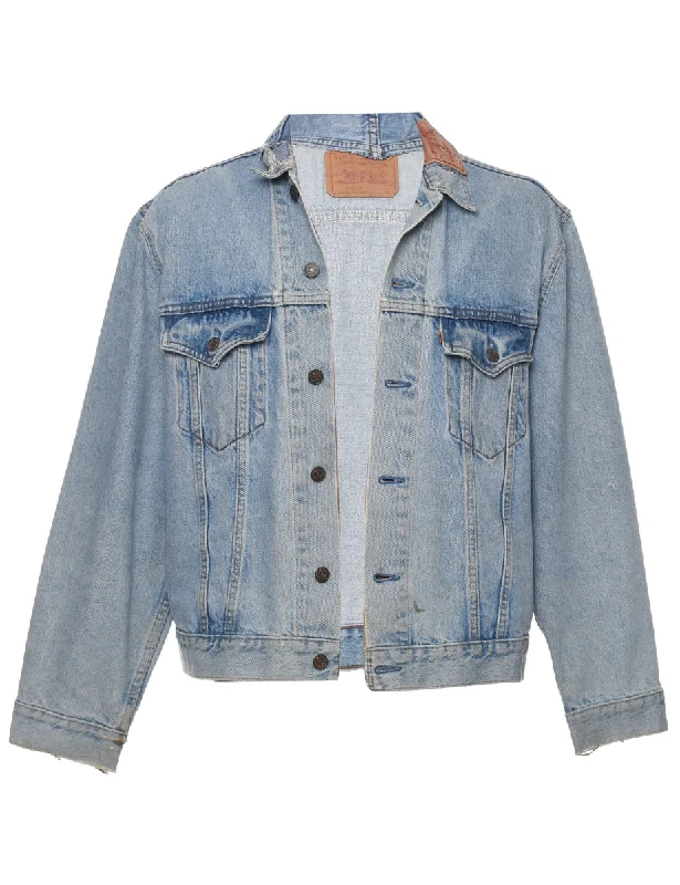 Levi's Customised Denim Jacket - L Cotton Fabric Linen Fabric Terry Fabric