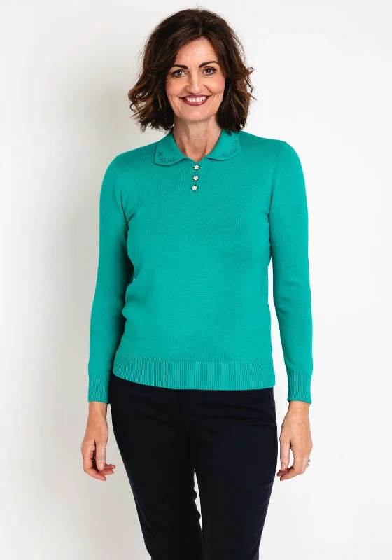 Castle of Ireland Diamante Flat Collar Sweater, Spring Leaf Velvet Chenille Corduroy Castle of Ireland Diamante Flat Collar Sweater, Spring Leaf Velvet Chenille Corduroy