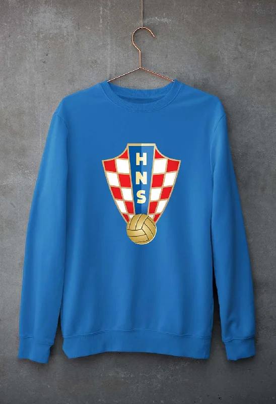 Croatia Football Unisex Sweatshirt for Men/Women Hoodie with Hem Applique Textured Unique Croatia Football Unisex Sweatshirt for Men/Women Hoodie with Hem Applique Textured Unique