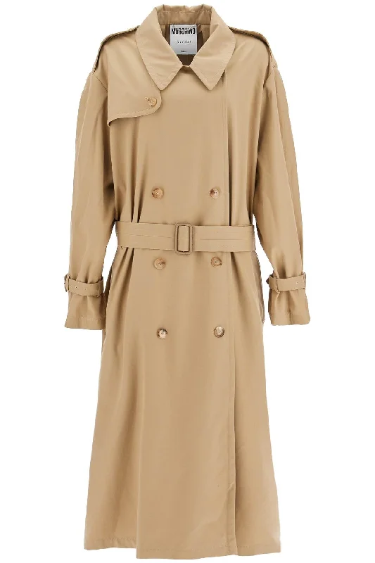 double-breasted trench coat with J0608 5419 BEIGE  81 Herringbone Houndstooth Plaid