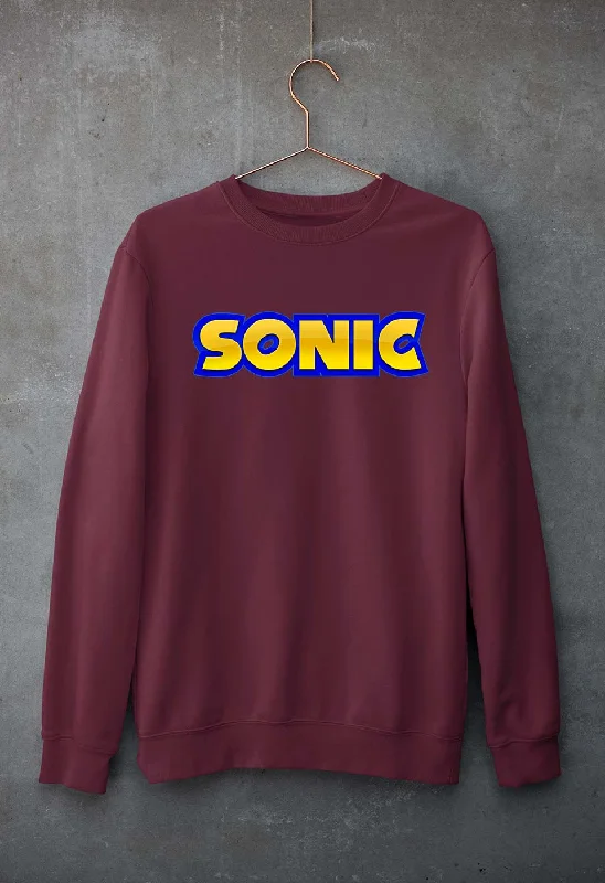 Sonic Unisex Sweatshirt for Men/Women Hoodie with Mock Neck Collared Structured
