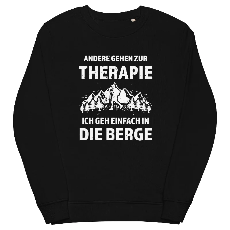 Therapie Ich geh einfach in die Berge - Unisex Premium Organic Sweatshirt Hoodie with Relaxed Fit Easy Casual Therapie Ich geh einfach in die Berge - Unisex Premium Organic Sweatshirt Hoodie with Relaxed Fit Easy Casual