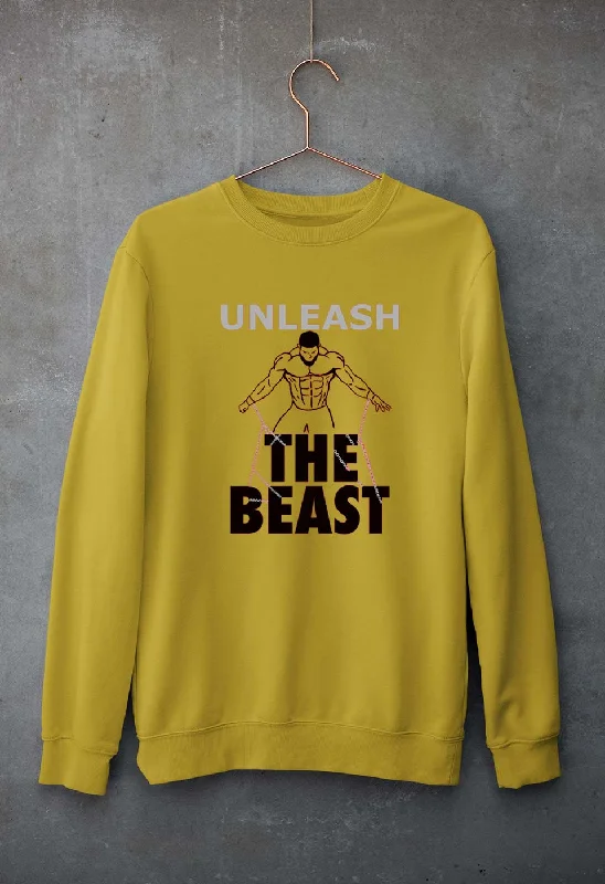 Gym Beast Unisex Sweatshirt for Men/Women Hoodie with Logo Branding Identity