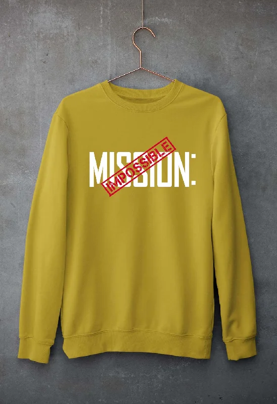 Mission Impossible (MI) Unisex Sweatshirt for Men/Women Hoodie with Bell Sleeves Flared Feminine Mission Impossible (MI) Unisex Sweatshirt for Men/Women Hoodie with Bell Sleeves Flared Feminine