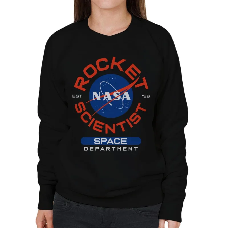 NASA Space Department Rocket Scientist Women's Sweatshirt Hoodie with Hem Fringe Bohemian Relaxed NASA Space Department Rocket Scientist Women's Sweatshirt Hoodie with Hem Fringe Bohemian Relaxed