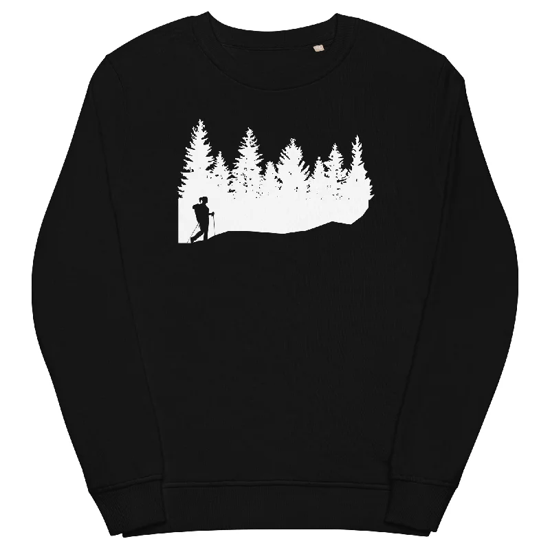 Bäume - Wandern - Unisex Premium Organic Sweatshirt Hoodie with Embroidery Detailed Premium Bäume - Wandern - Unisex Premium Organic Sweatshirt Hoodie with Embroidery Detailed Premium