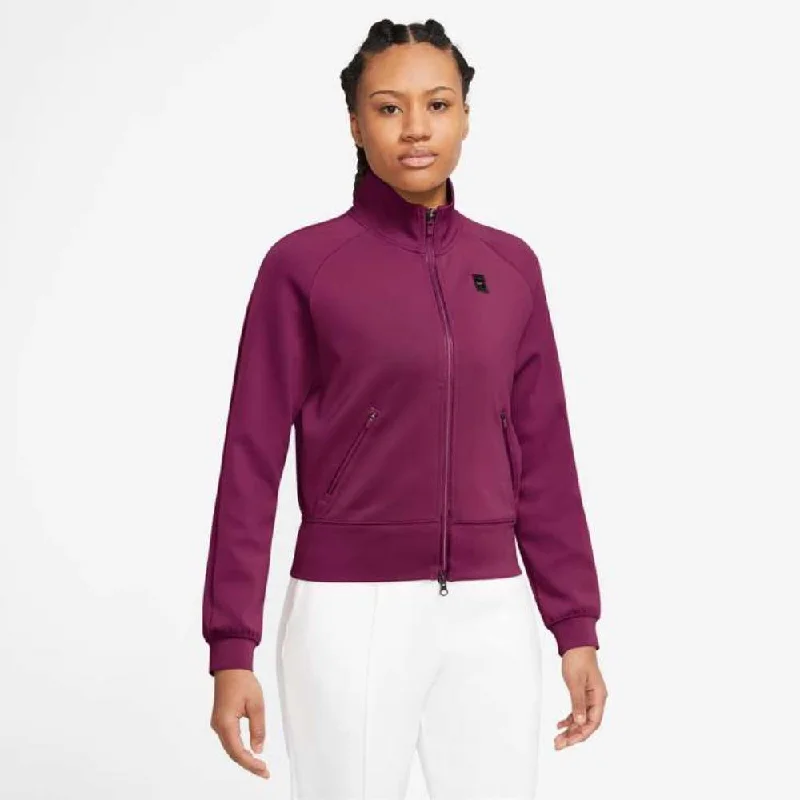 Nike Women's Dri-FIT Heritage Full Zip Jacket (Sangria) Fleece Fabric Down Fabric Feather Fabric Nike Women's Dri-FIT Heritage Full Zip Jacket (Sangria) Fleece Fabric Down Fabric Feather Fabric