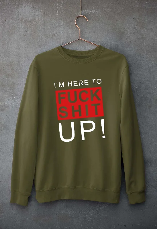Fuck Unisex Sweatshirt for Men/Women Hoodie with Zipper Versatile Modern