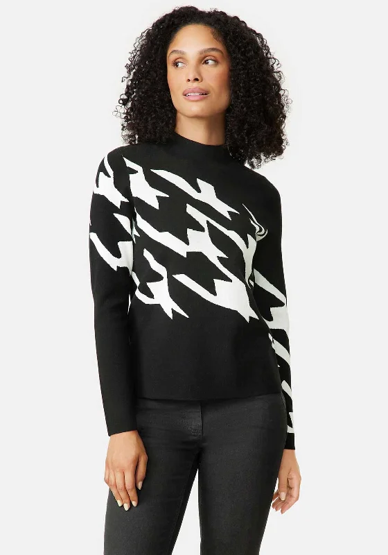 Gerry Weber Printed Jumper, Black Chenille Brocade Lace