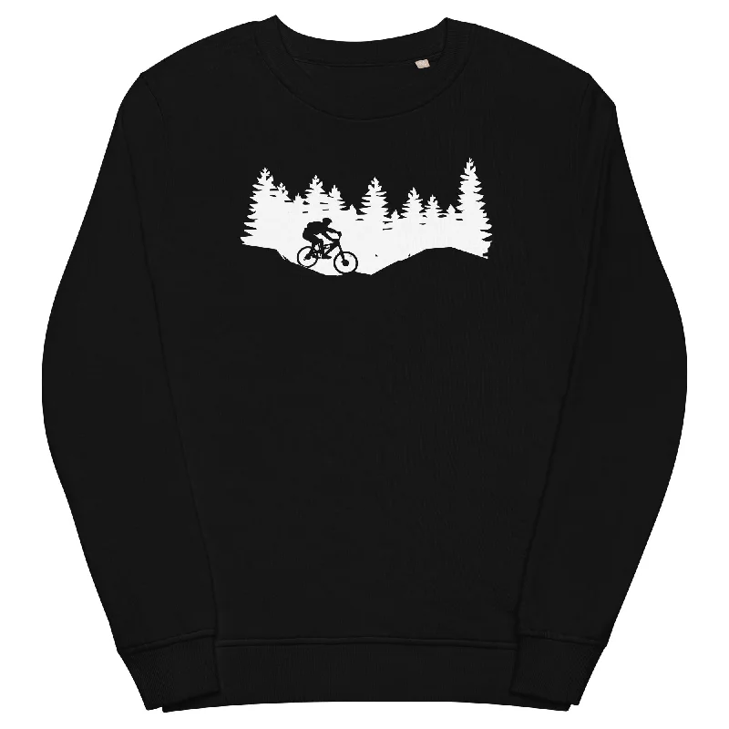 Bäume - Radfahren - (9) - Unisex Premium Organic Sweatshirt Hoodie with Hem Raw Edge Edgy Unfinished Bäume - Radfahren - (9) - Unisex Premium Organic Sweatshirt Hoodie with Hem Raw Edge Edgy Unfinished