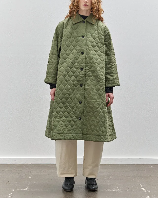 Cawley Quilted Oilskin Roo Coat, Army Raincoat Turtleneck Coat Wrap Coat