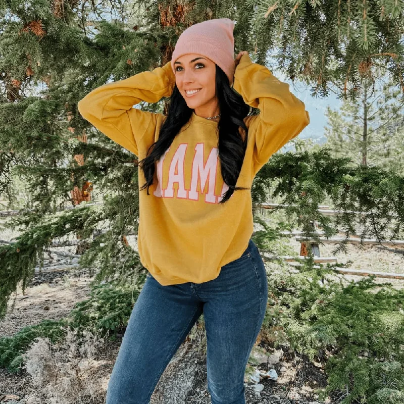 Fall Mama Sweatshirt - Mustard Hoodie Sweatshirt Pullover