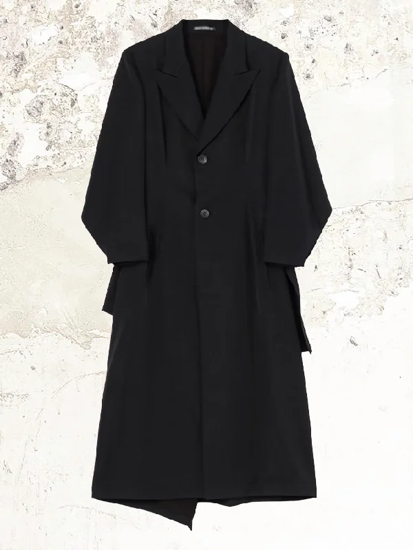 Yohji Yamamoto Layered design coat Stand-Up Roll-Neck Turtle