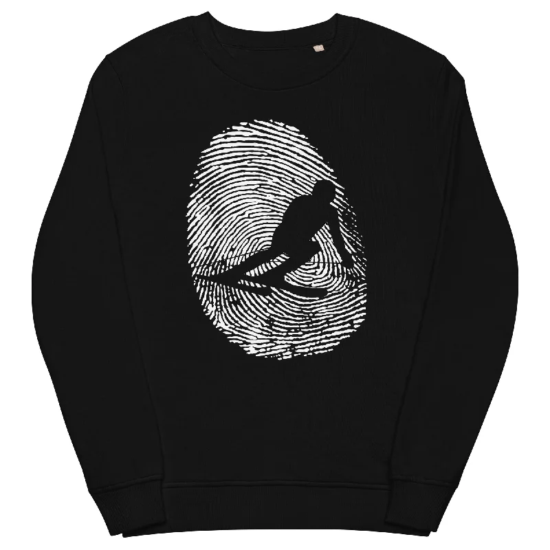 Thumb Print - Skifahren - Unisex Premium Organic Sweatshirt Hoodie with Earth Tones Natural Calm Thumb Print - Skifahren - Unisex Premium Organic Sweatshirt Hoodie with Earth Tones Natural Calm