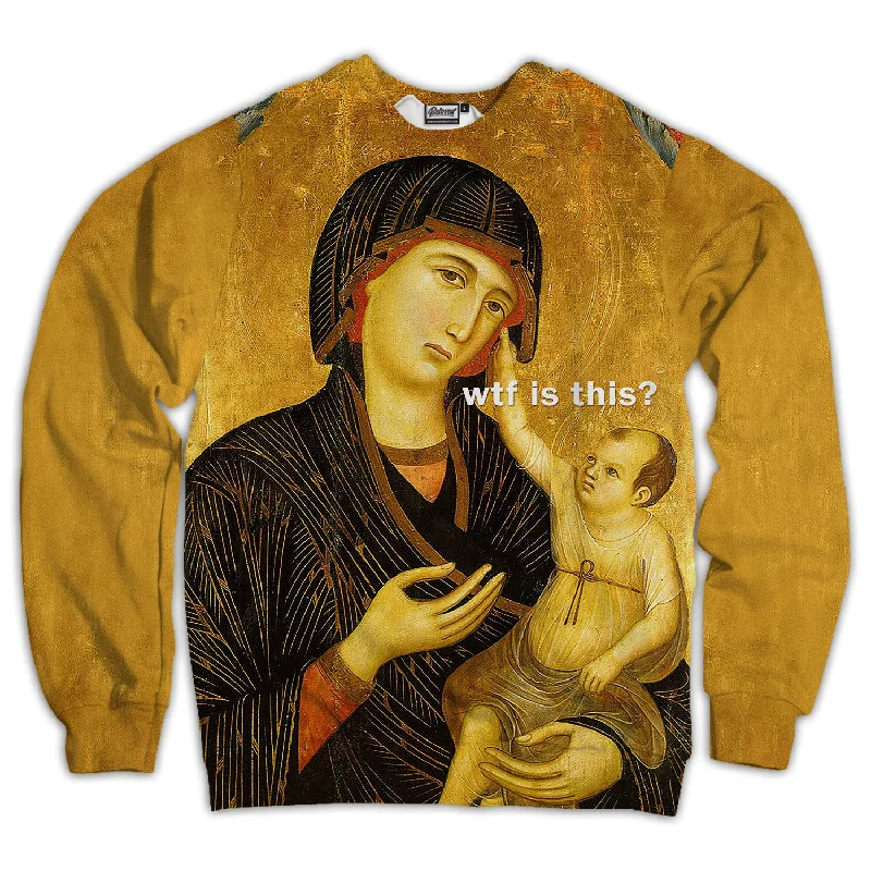 Wtf Is This Unisex Sweatshirt Hoodie with Neon Bright Vibrant