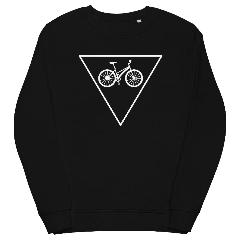 Dreieck und Fahrrad - Unisex Premium Organic Sweatshirt Hoodie Crop Top Short Trendy
