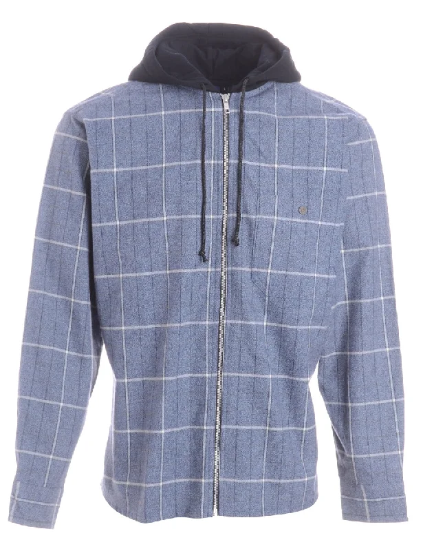 Label Oscar Hooded Zip Jacket A-Line Jacket Boat Neck Shawl Collar