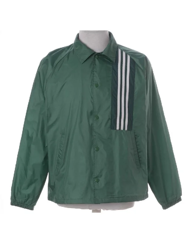 Label Tino Stripe Front Coach Jacket Cardigan Sweater Pullover