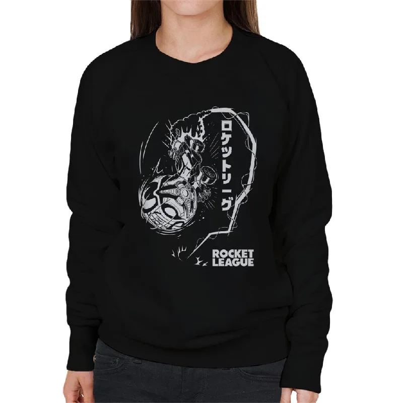 Rocket League Blast Kanji Women's Sweatshirt Hoodie with Reflective Safety Nightwear Rocket League Blast Kanji Women's Sweatshirt Hoodie with Reflective Safety Nightwear