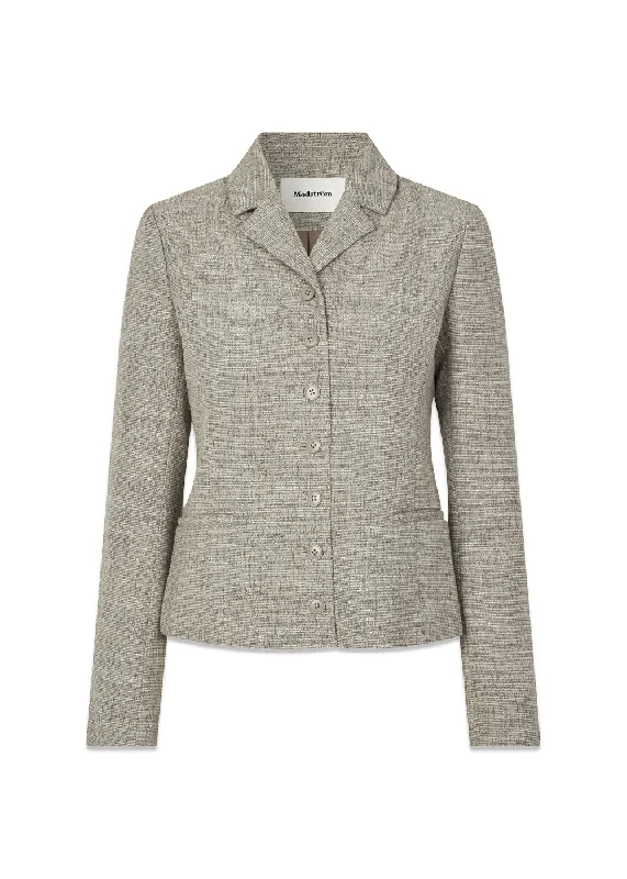 KieraMD jacket - Grey Melange Jersey Jacket Tulle Jacket Batik Jacket