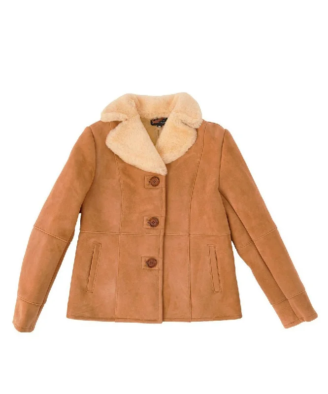 Women's Sheepskin Jacket Bomber Jacket Anorak Windbreaker
