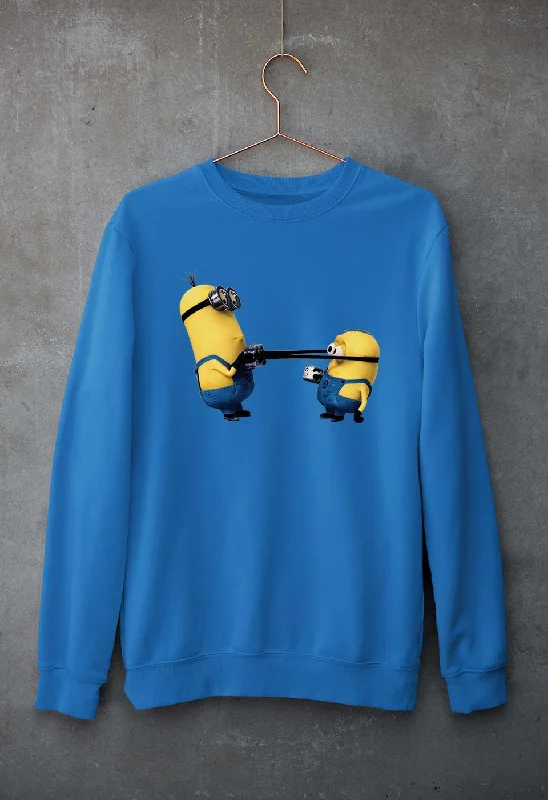 Minion Unisex Sweatshirt for Men/Women Hoodie with Contrast Stitching Detailed Premium Minion Unisex Sweatshirt for Men/Women Hoodie with Contrast Stitching Detailed Premium