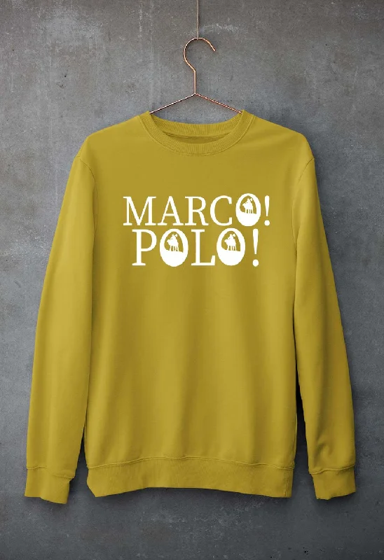 Marco Polo Unisex Sweatshirt for Men/Women Hoodie with Typography Text Message