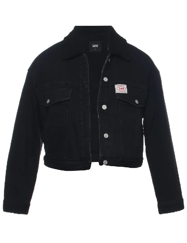 Lee Shearling Denim Jacket - L Insulated Jacket Fitted Jacket Loose Jacket