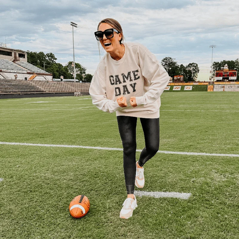 Game Day - Ivory Sweatshirt Hoodie with Logo Branding Identity