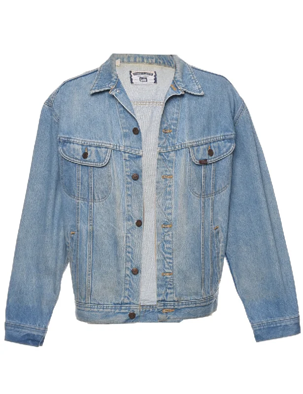Lee Denim Jacket - L Herringbone Jacket Houndstooth Jacket Plaid Jacket