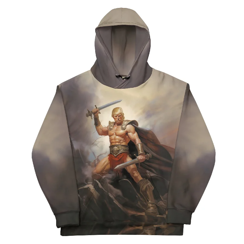 Warrior Trump Hoodie Hoodie with Ribbed Cuffs Snug Fit Comfort