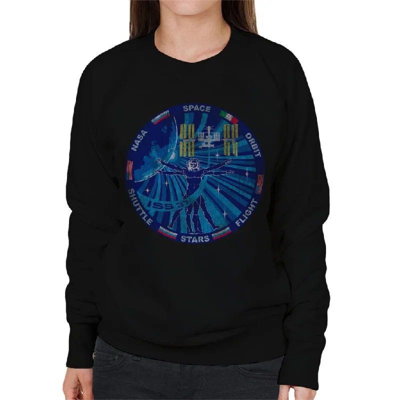 NASA ISS Expedition 37 Mission Badge Distressed Women's Sweatshirt Hooded Sweatshirt Casual Wear Street Style NASA ISS Expedition 37 Mission Badge Distressed Women's Sweatshirt Hooded Sweatshirt Casual Wear Street Style