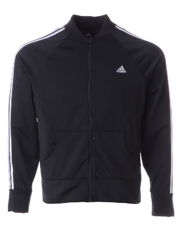 Label Upcycled Adidas Shell Bomber Jacket Embroidered Jacket Appliqued Jacket Beaded Jacket