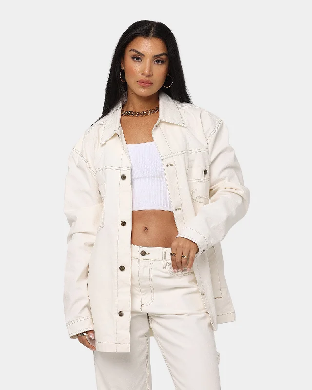 Karl Kani Small Signature Shirt Jacket White Snapped Jacket Toggled Jacket Drawstring Jacket Karl Kani Small Signature Shirt Jacket White Snapped Jacket Toggled Jacket Drawstring Jacket