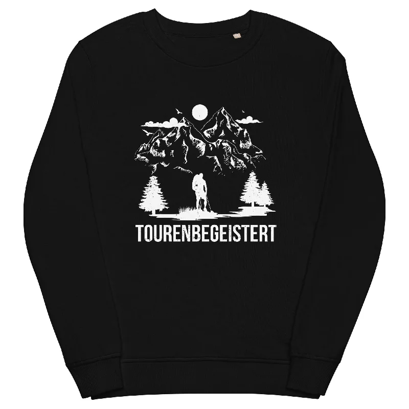 Tourenbegeisterung - Unisex Premium Organic Sweatshirt Hoodie with Mock Neck Collared Structured Tourenbegeisterung - Unisex Premium Organic Sweatshirt Hoodie with Mock Neck Collared Structured