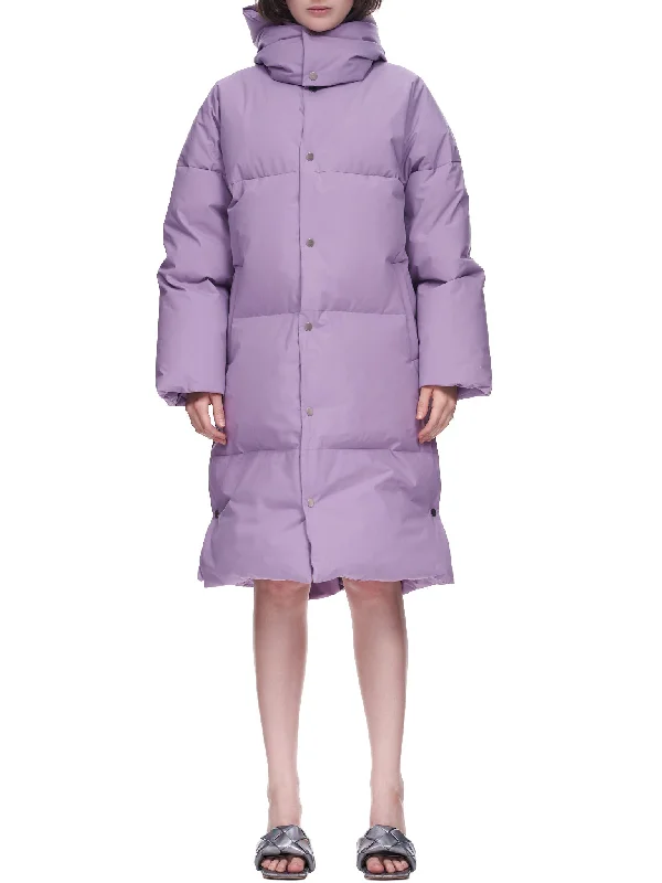 Lilac Puffer Coat (708192V1LE0-5115-LILAC) Crew Neck V-Neck Boat Neck
