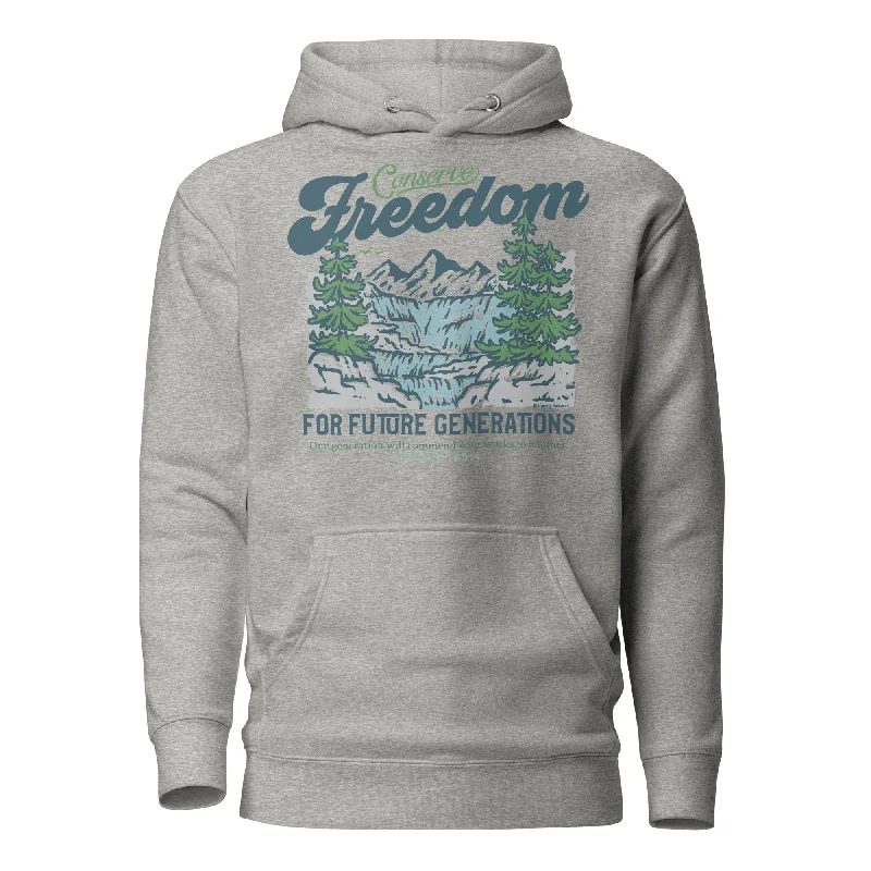 Conserve Freedom for Future Generations Conserve Freedom Hoodie Hoodie with Puffed Sleeves Voluminous Trendy Conserve Freedom for Future Generations Conserve Freedom Hoodie Hoodie with Puffed Sleeves Voluminous Trendy