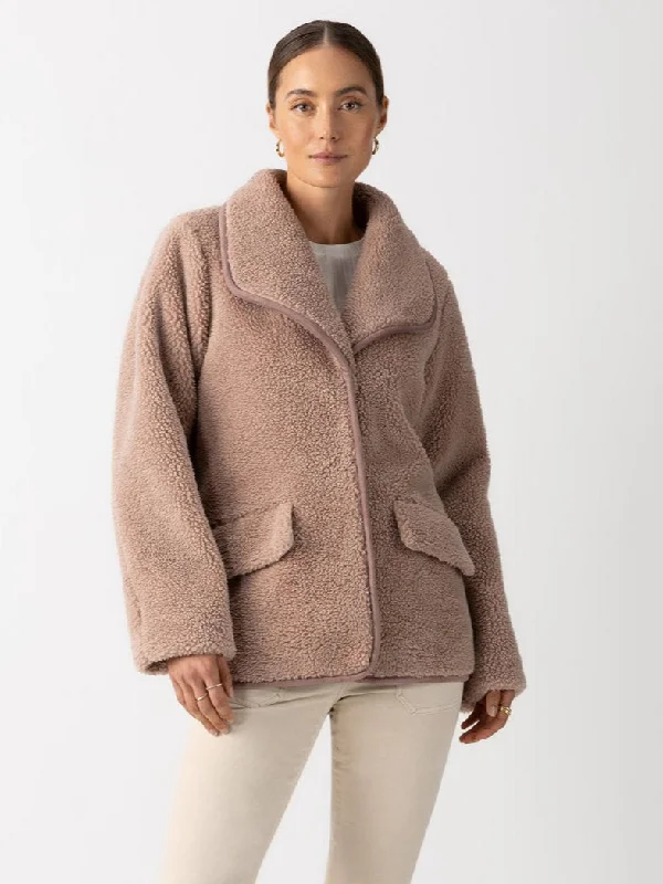 Sanctuary Holly Sherpa Jacket Fleece Jacket Down Jacket Feather Jacket