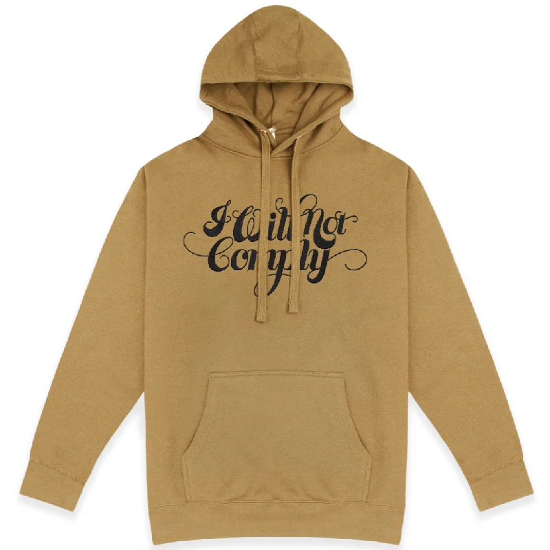I Will Not Comply Embroidered Unisex Hoodie Hoodie with Monochrome Minimalist Simple I Will Not Comply Embroidered Unisex Hoodie Hoodie with Monochrome Minimalist Simple