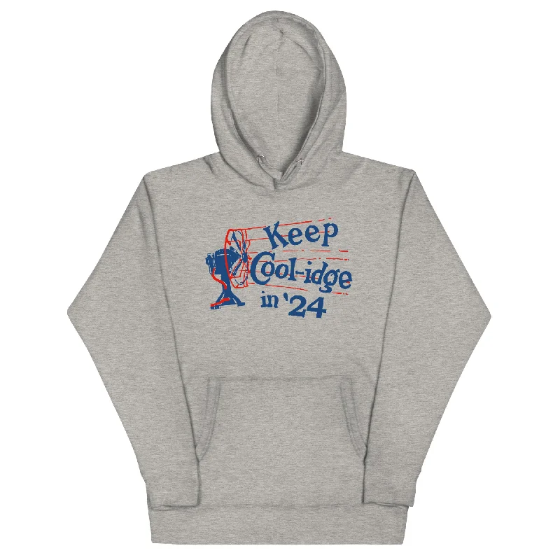 Keep Coolidge Vintage Calvin Coolidge Retro Unisex Hoodie Hoodie with Slit Hem Functional Movement Keep Coolidge Vintage Calvin Coolidge Retro Unisex Hoodie Hoodie with Slit Hem Functional Movement