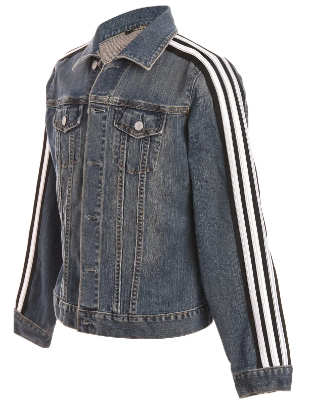 Label Three Stripe Sleeve Denim Jacket Chenille Fabric Brocade Fabric Lace Fabric