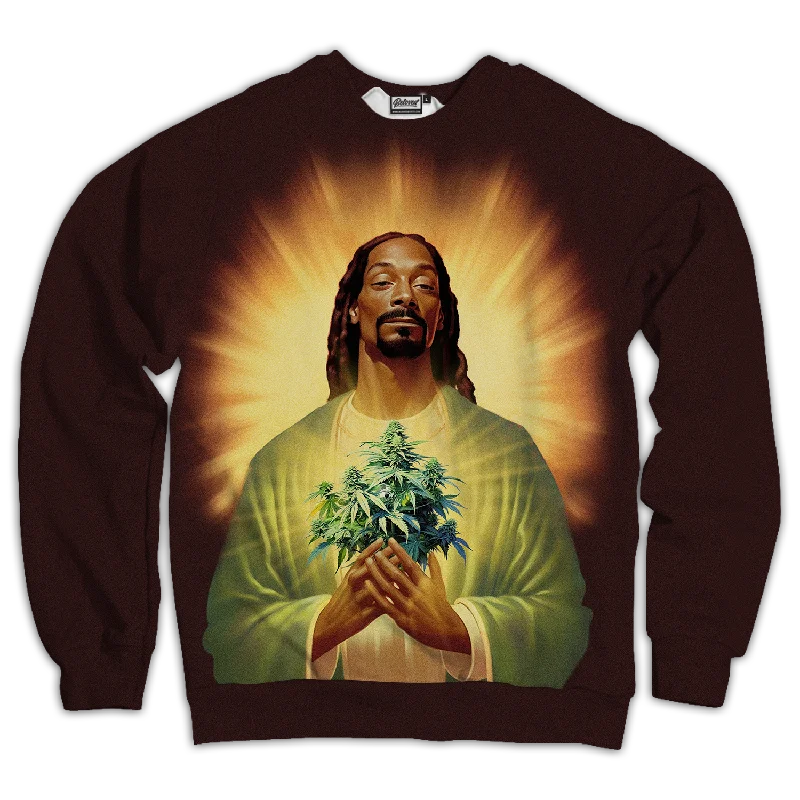 Snoop Jesus Unisex Sweatshirt Hoodie with Hem Elastic Stretchable Comfortable