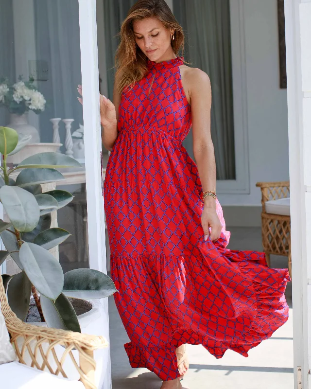 Rose Dress - Red/Liberty Blue Marquis