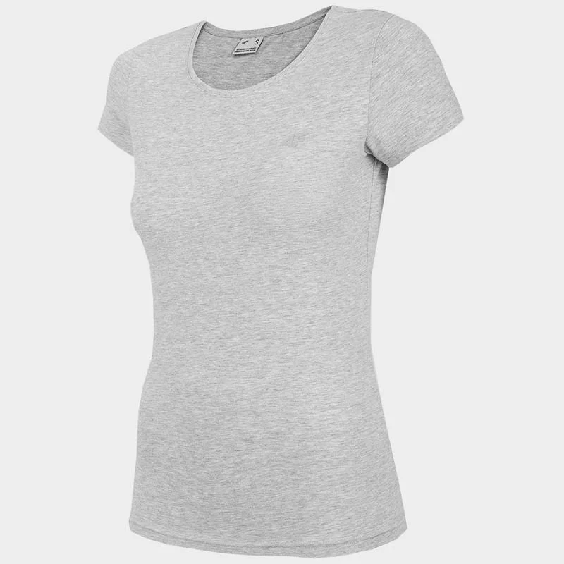 4F Womens Casual T-shirt - Gray Layered Multi-layer Single Layer