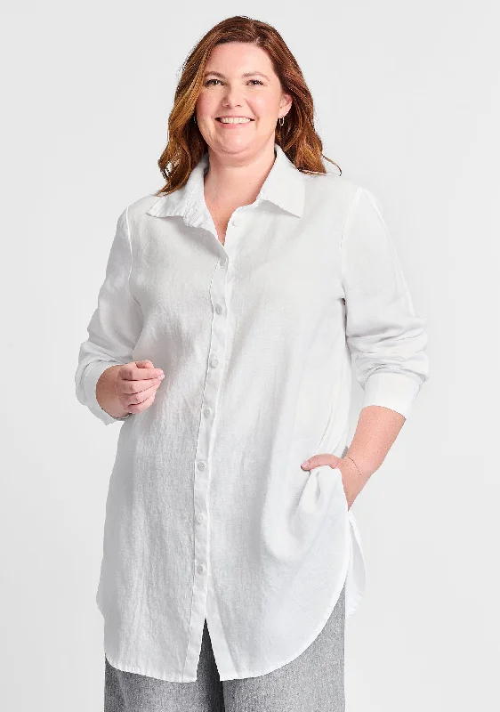 Afternoon Cover - Linen Button Down Shirt - FINAL SALE Basic T-Shirt Crew Neck Short Sleeve Afternoon Cover - Linen Button Down Shirt - FINAL SALE Basic T-Shirt Crew Neck Short Sleeve