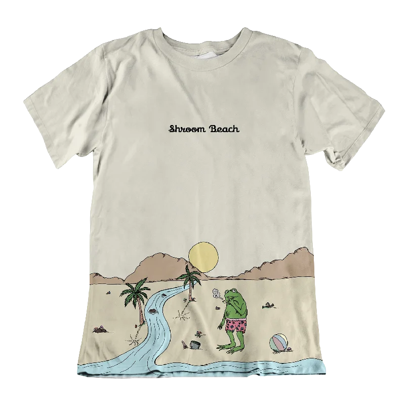 Beach Vibes All Over Print Unisex Tee Cotton Fabric Linen Fabric Terry Fabric