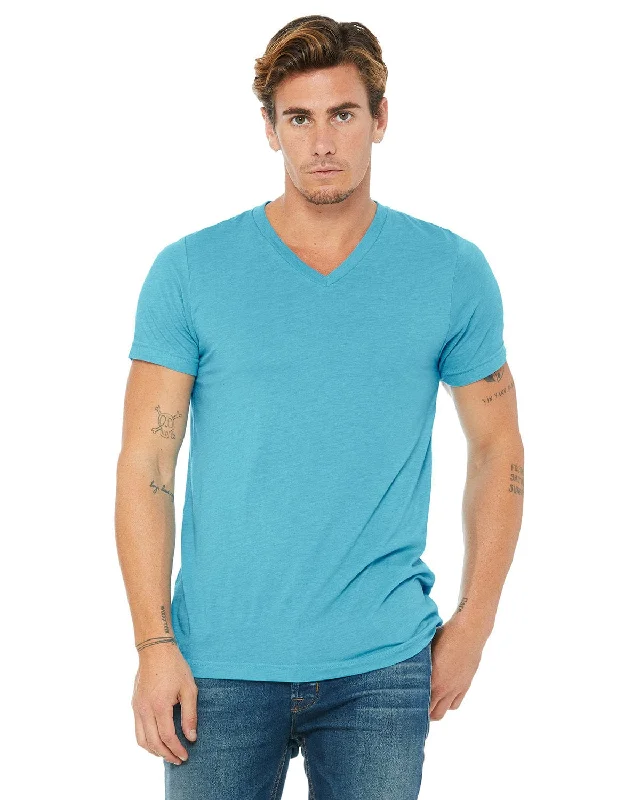 Bella+Canvas Unisex Triblend Short Sleeve V-Neck T-Shirt | Aqua Triblend Rayon Fabric Velvet Fabric Corduroy Fabric Bella+Canvas Unisex Triblend Short Sleeve V-Neck T-Shirt | Aqua Triblend Rayon Fabric Velvet Fabric Corduroy Fabric