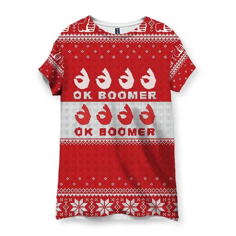 Count Dankula OK Boomer Women's T-Shirt Elasticated Padded Insulated